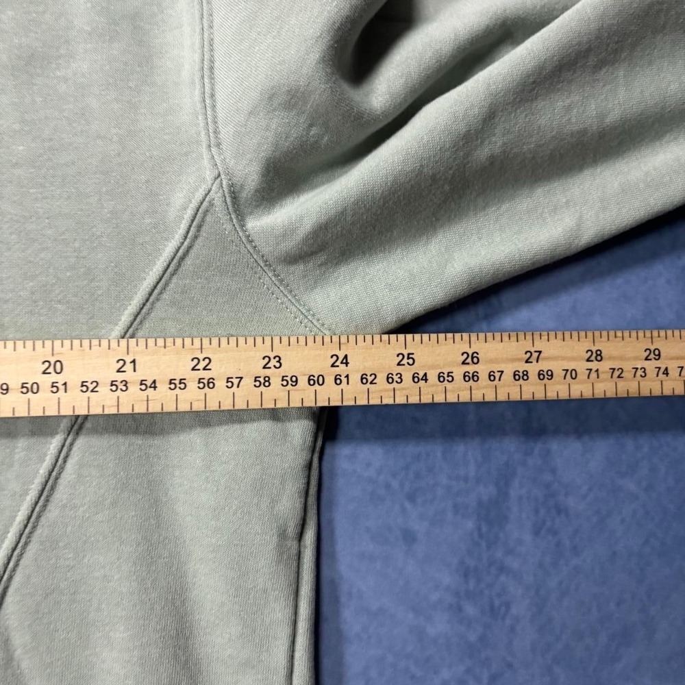 light green crewneck with forest details. - Picture 5 of 6